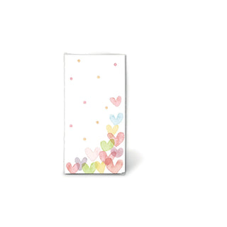 Designer Hankies Hearts Pastel Pocket Tissues
