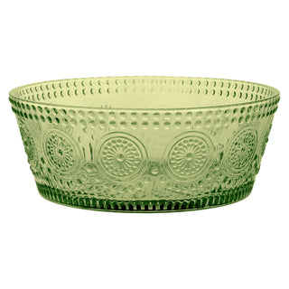 Codi Glass Bowl - Large - Olive Green
