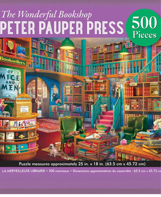 Peter Pauper Press The Wonderful Bookshop 500 Piece Puzzle