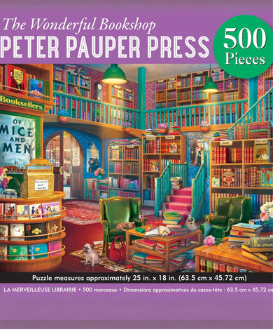 Peter Pauper Press The Wonderful Bookshop 500 Piece Puzzle