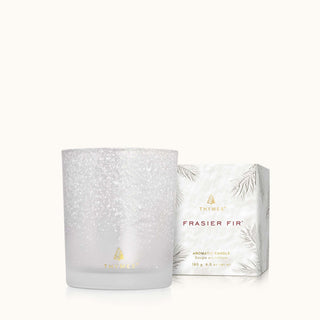 Thymes Frasier Fir Flocked Poured Candle 6.5oz