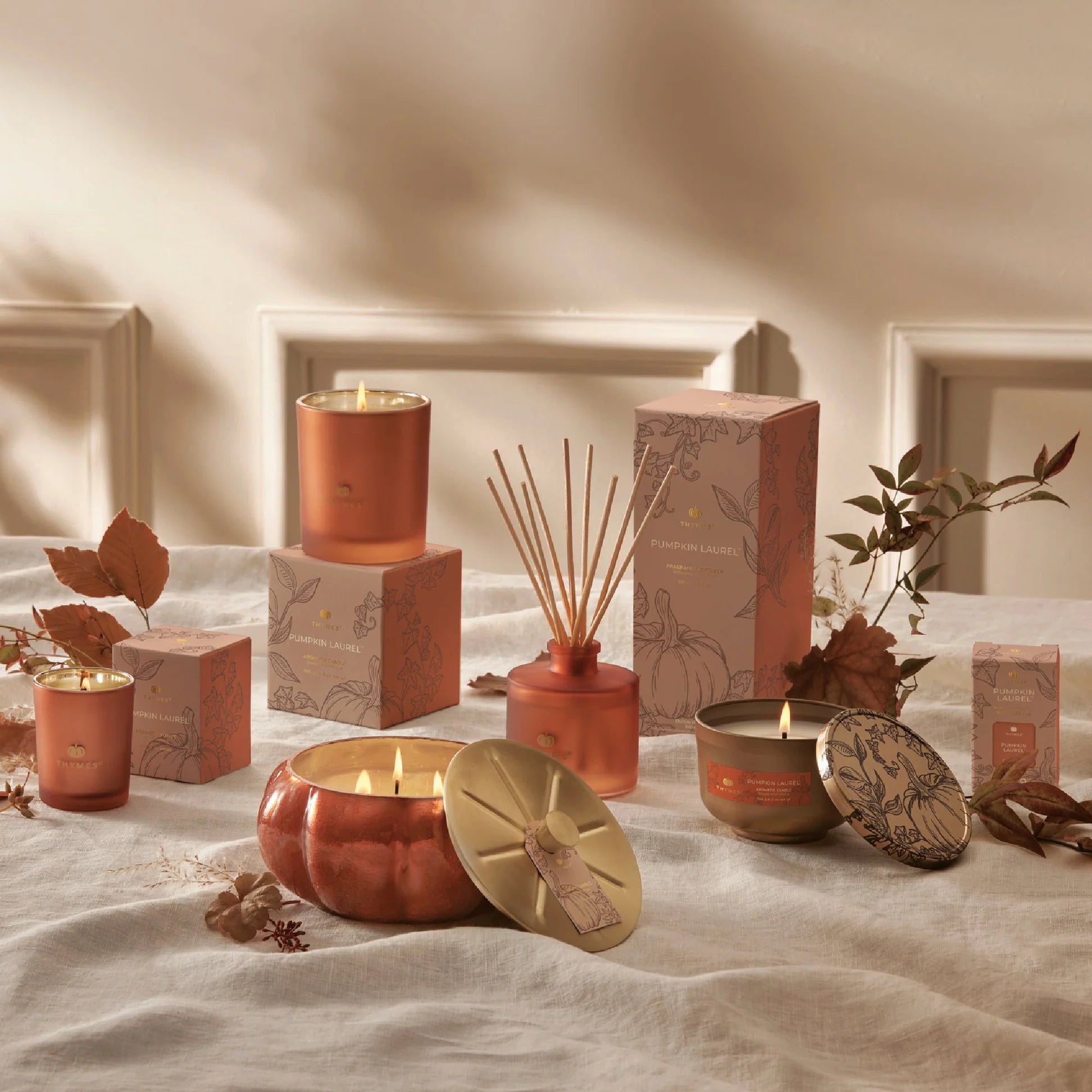 Thymes Pumpkin Laurel Petite Reed Diffuser