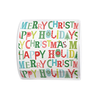 Topi Merry Christmas Colourful Designer Toilet Paper