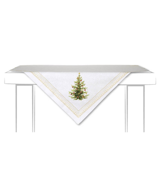 IHR Classic Christmas Tree Gold Tablecloth