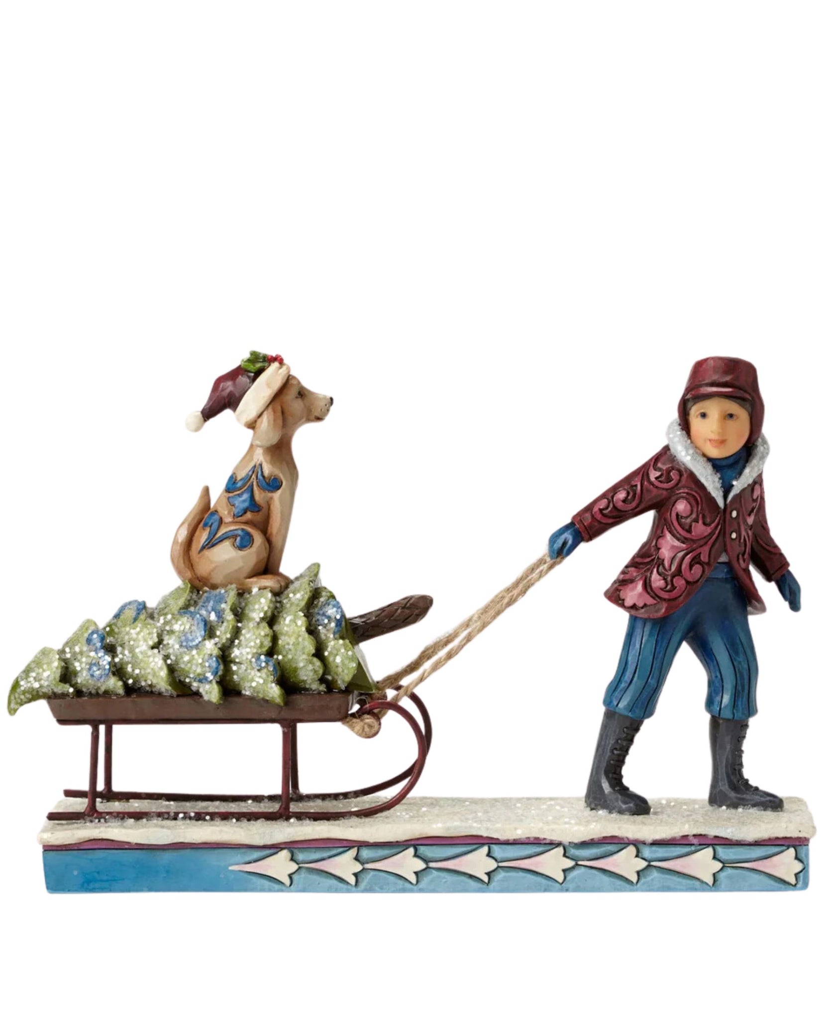 Jim Shore: Christmas State Of Mind Victorian Child Pulling Sled