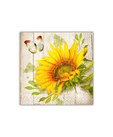Old Country Design Vintage Sunflower Luncheon Napkin