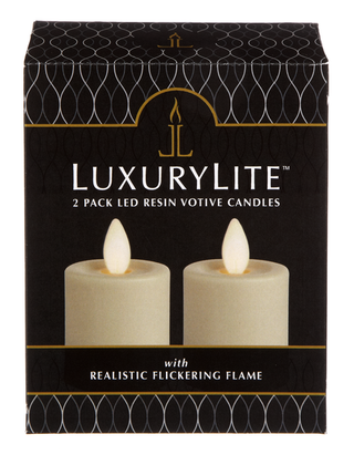 Ivory LED Votive Candle 2p Set