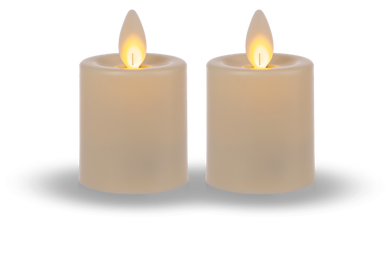 Ivory LED Votive Candle 2p Set