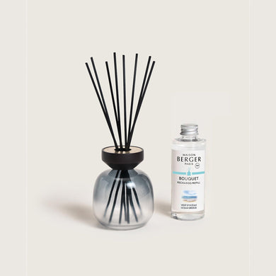 Maison Berger Wood Black & Frosted White Reed Diffuser with Ocean Breeze