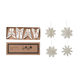 Round Handmade Recycled Paper Folding Snowflakes