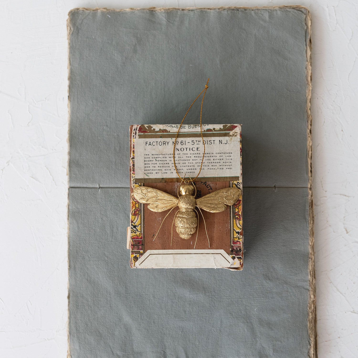 Resin Gold Bee Ornament