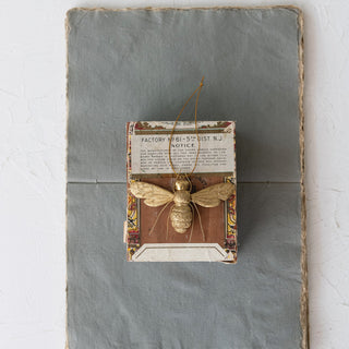 Resin Gold Bee Ornament