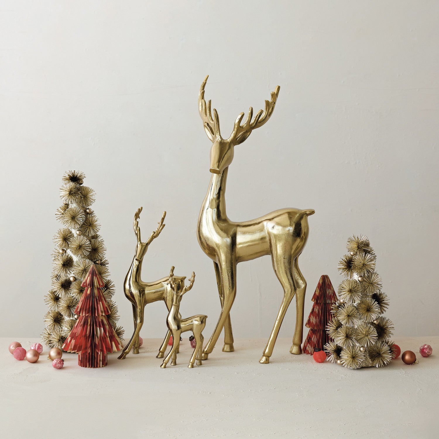 Cast Aluminum Small Gold Deer