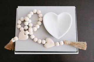 Heart Prayer Beads - Natural
