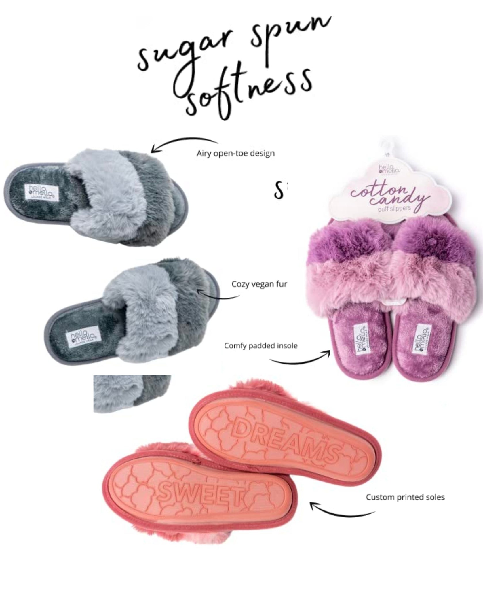 Cotton Candy Puff Slippers