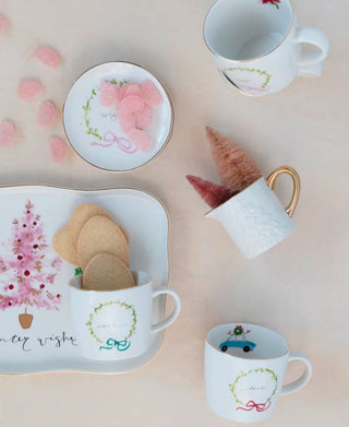 Holiday Christmas Stoneware Mugs - 4 Styles 12 oz.)