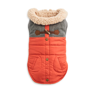 Sherpa Lined Dog Coat - Rust Orange | by Hotel Doggy