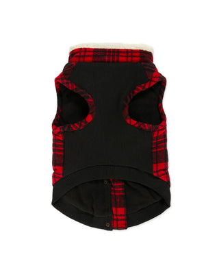 Cranberry Red Plaid Dog Jacket Vest