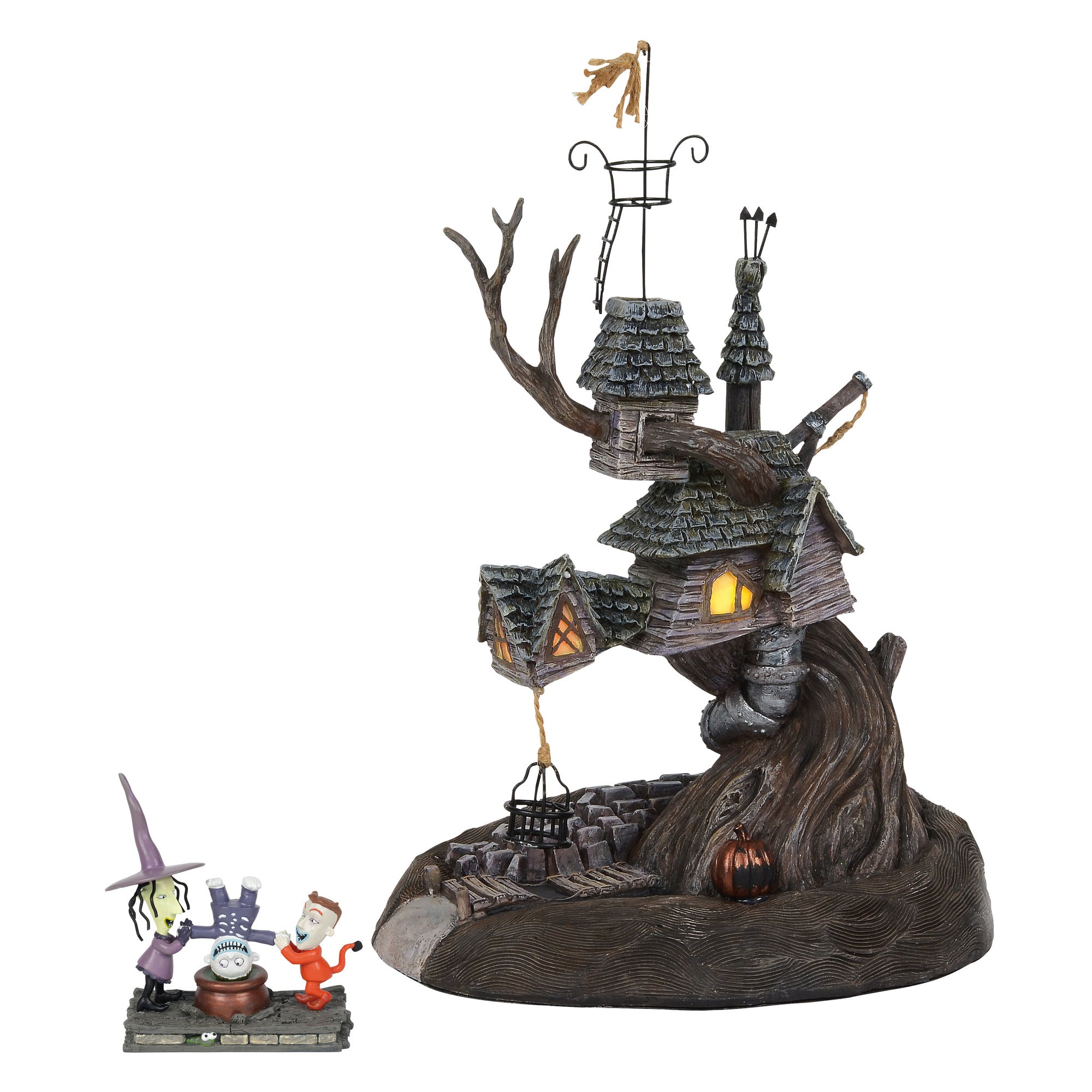 Department 56 Nightmare Before Christmas: Lock, Shock and Barrel Treehouse Figurine