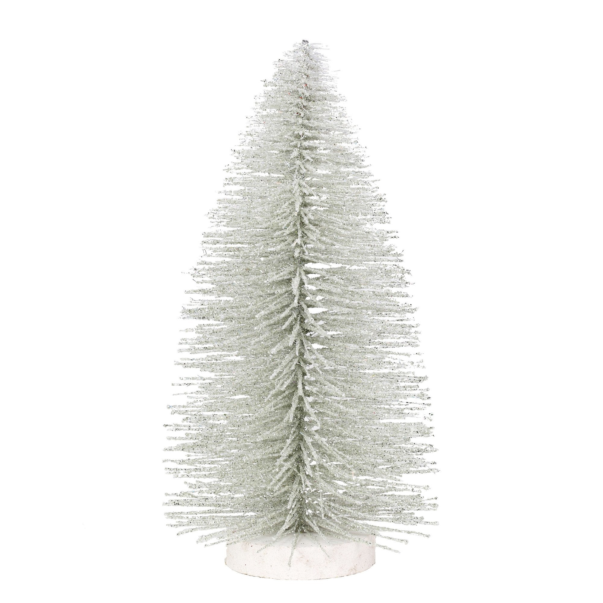 Bottle Brush Tree Silver Glitter - 8