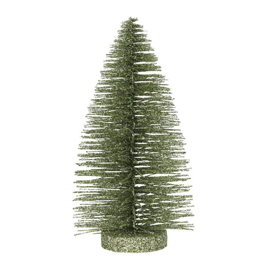 Bottle Brush Tree Light Green Glitter - 8