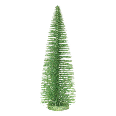 Bottle Brush Tree Bright Green Glitter - 14