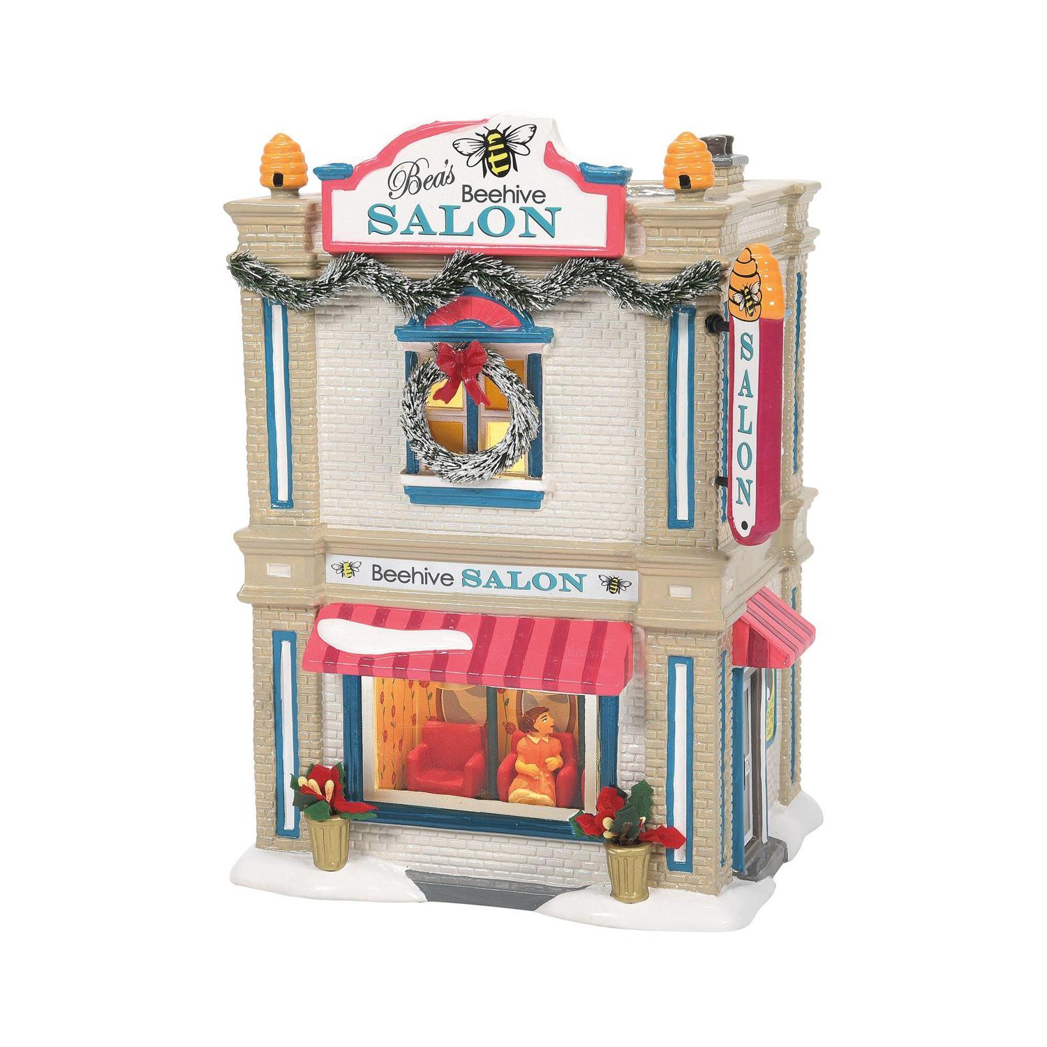 Department 56 Snow Village Bea's Beehive Salon