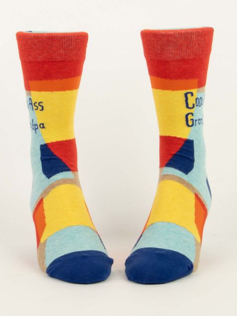 Blue Q Men's Cool-Ass Grandpa Crew Socks