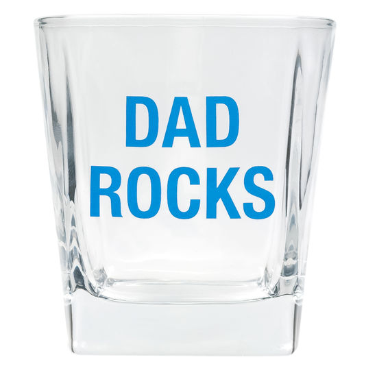 Dad Rocks Rocks Glass