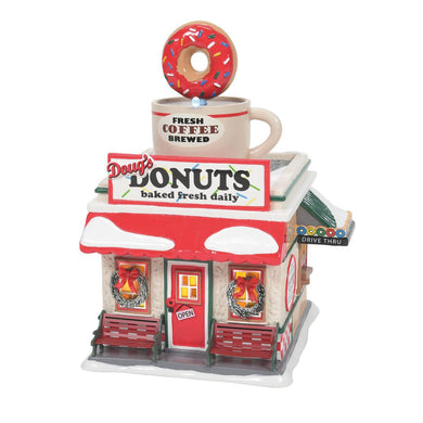 Department 56 Snow Village Doug's Donut Shop