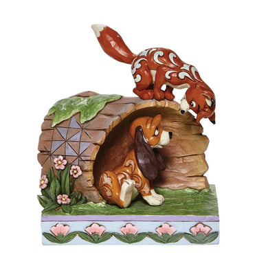 Fox And Hound On Log -