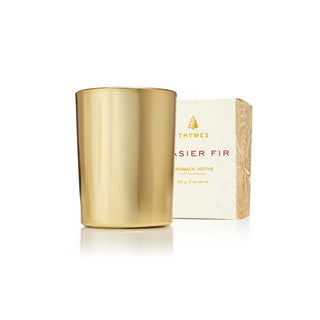 Thymes Frasier Fir Gilded Gold Votive Candle