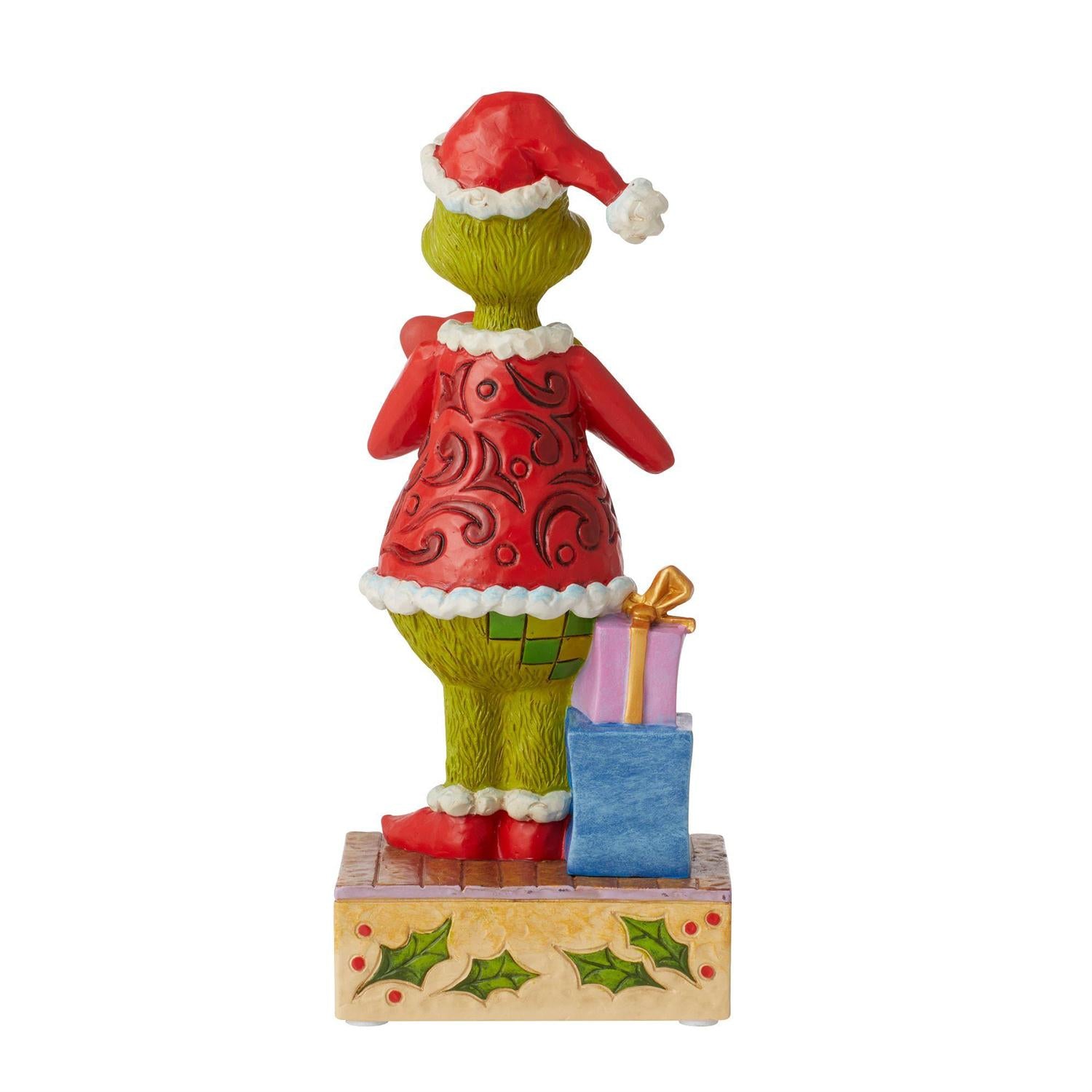 Jim Shore Grinch With Large Red Blinking Heart Figurine