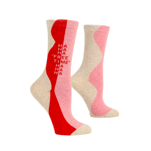 Blue Q Ha Ha Ha Free Time Women's Crew Socks
