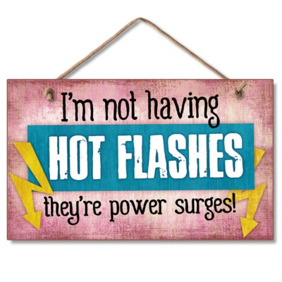 Highland Hot Flashes Wood Hanging Sign