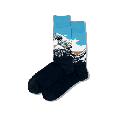 Hotsox Men's Hokusai's Great Wave Crew Socks