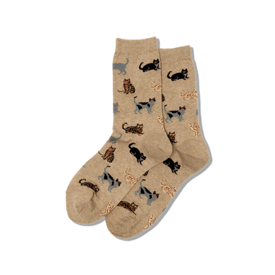 Hotsox Women's Cats Crew Socks