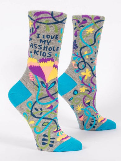 Blue Q I Love My Asshole Kids Women's Crew Socks
