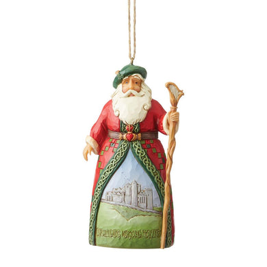 Jim Shore Santas Around The World: Irish Hanging Ornament