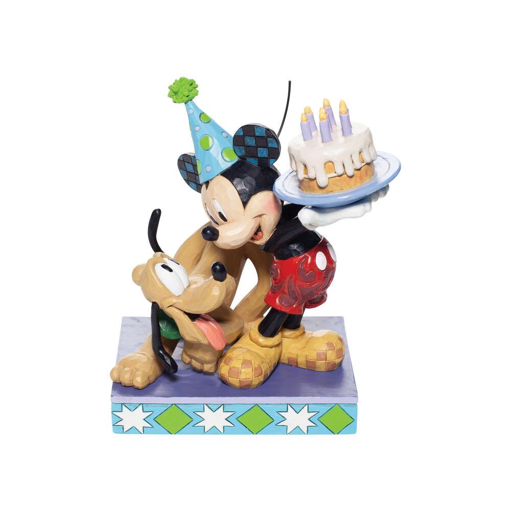Jim Shore Disney Pluto And Mickey Birthday Figurine