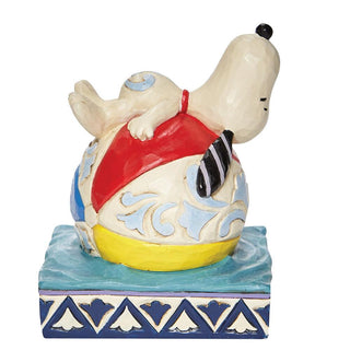 Jim Shore Peanuts Snoopy On A Beach Ball