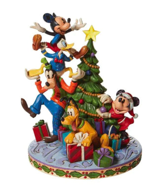 Jim Shore Disney Mickey Mouse & Friends 'Merry Tree Trimming' Figurine