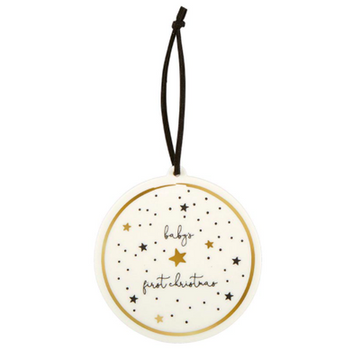 Baby's First Christmas Ornament - Black Star