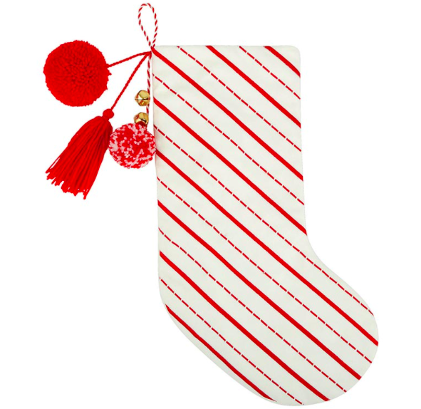 Christmas Stocking - Red & White Stripe