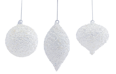 White Glass Ornament