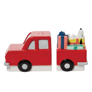 Peanuts Snoopy Red Truck Salt & Pepper