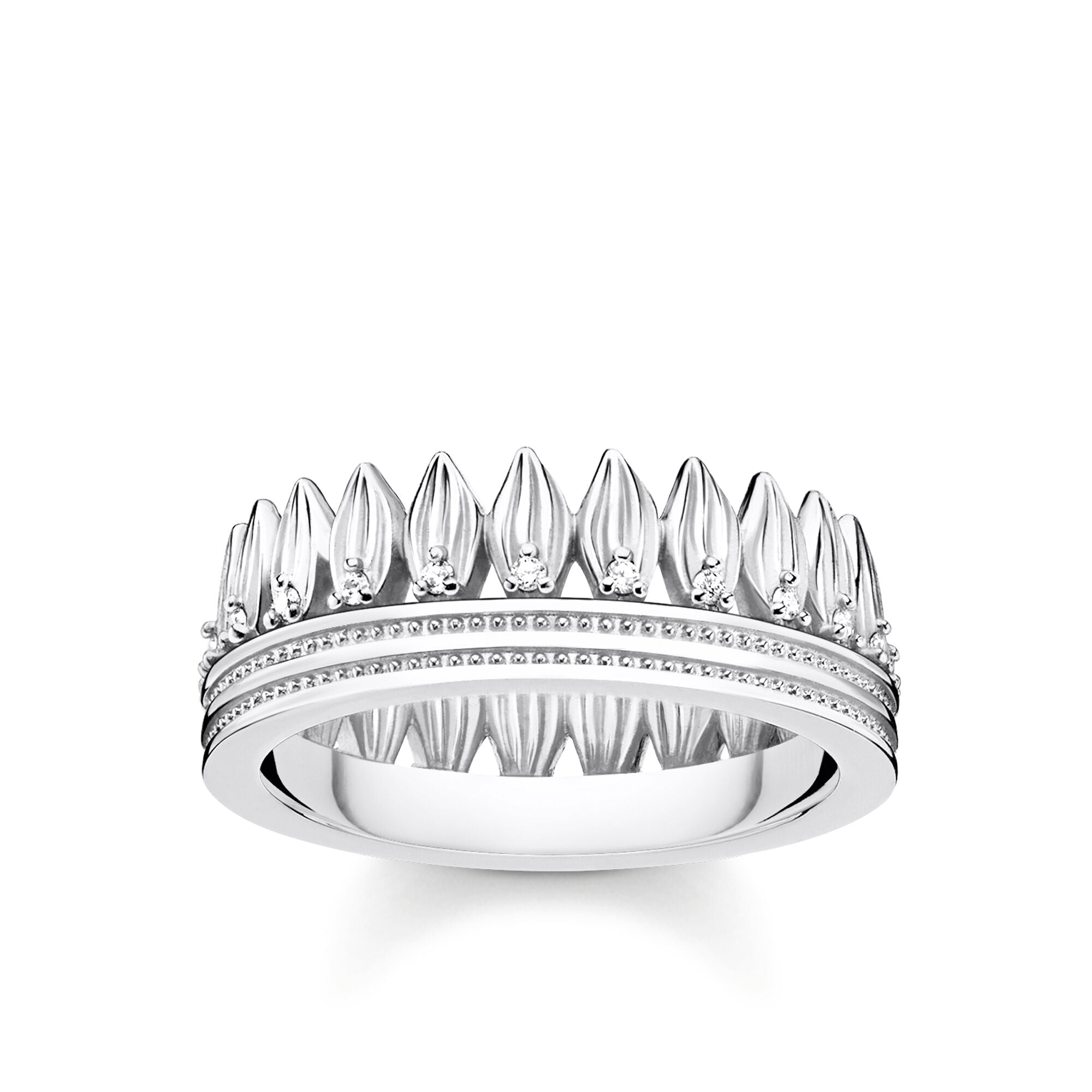 Leaves Crown Ring - Silver