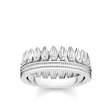 Leaves Crown Ring - Silver