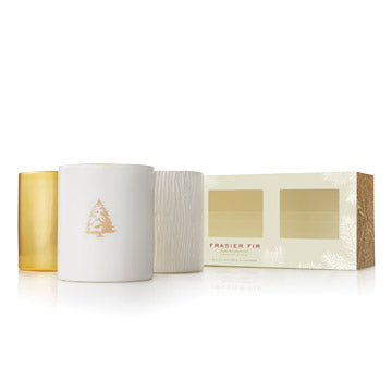 Thymes Frasier Fir Gilded Trio Candle Set