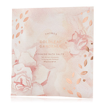 Thymes Goldleaf Gardenia Foaming Bath Salts Envelope